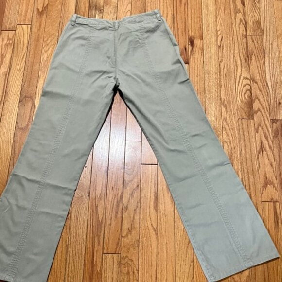 DKNY Women's Pants Size 8 Beige Khaki Straight Leg Long Excellent Condition - Picture 5 of 5